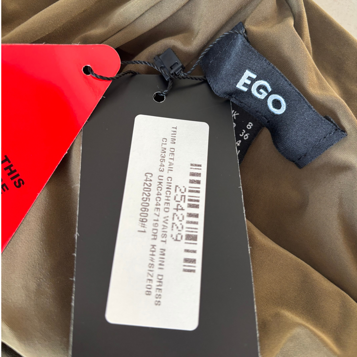 Ego Olive Green Mini Dress