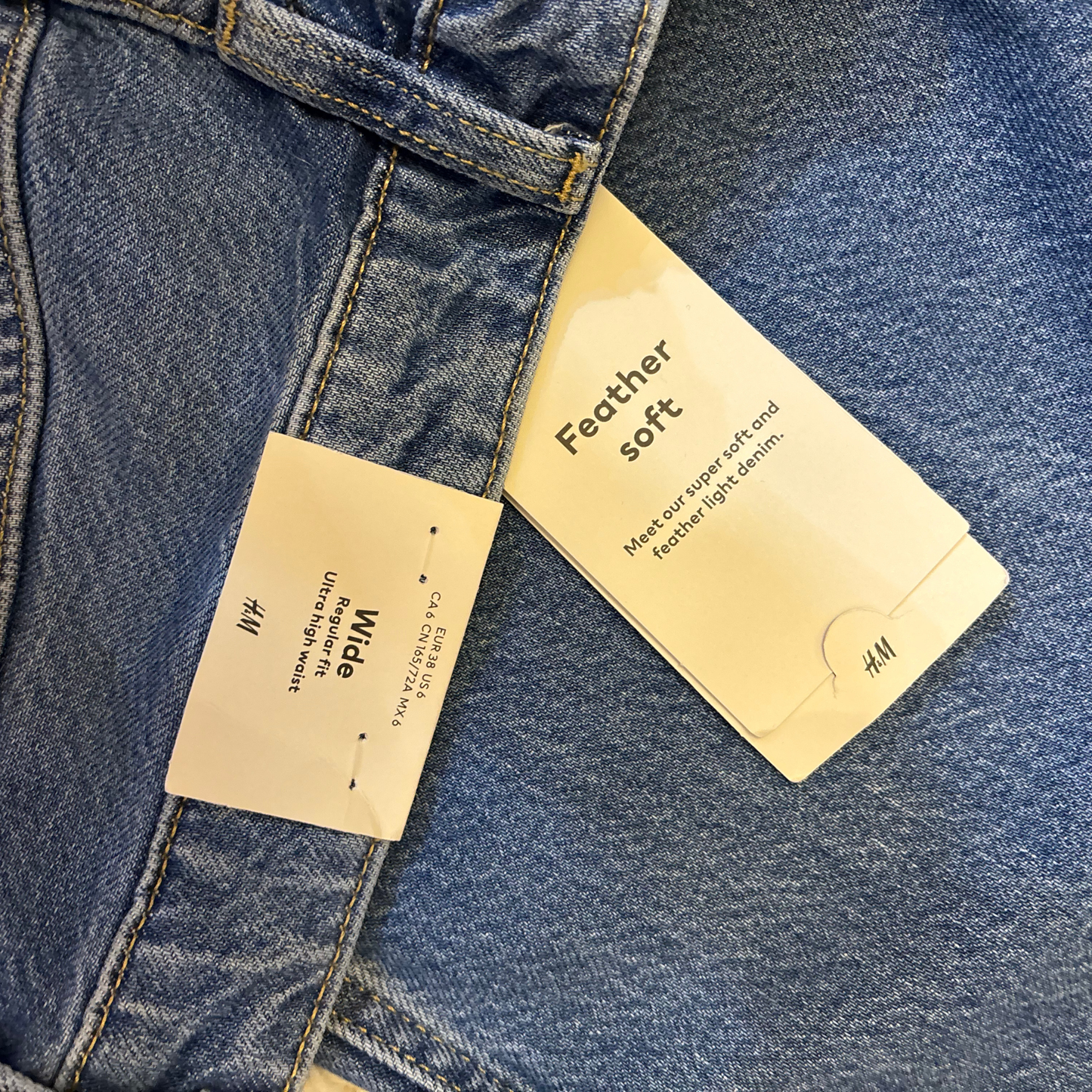 H&M Feather Soft Blue Jeans