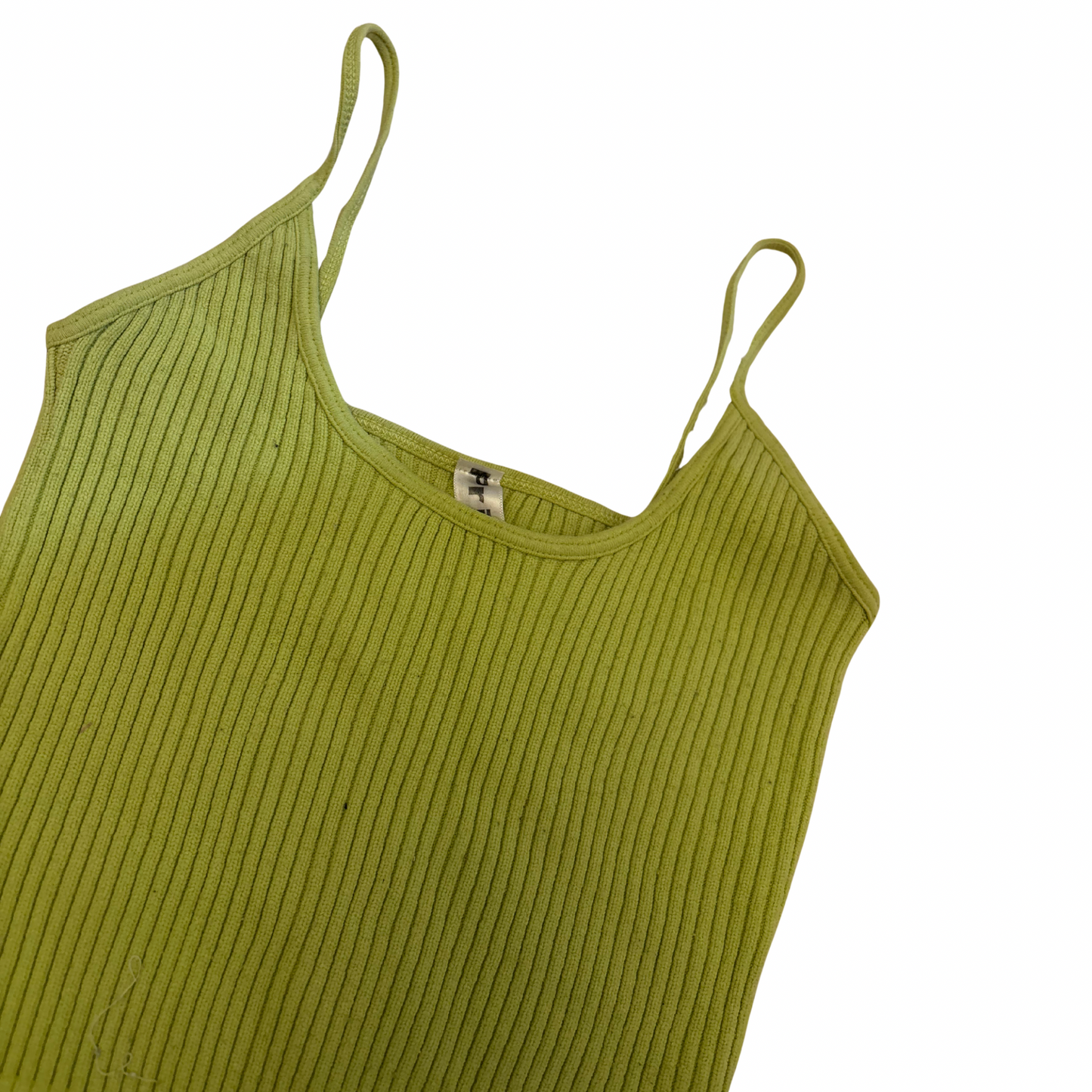 Priscila Green Ribbed Crop Top