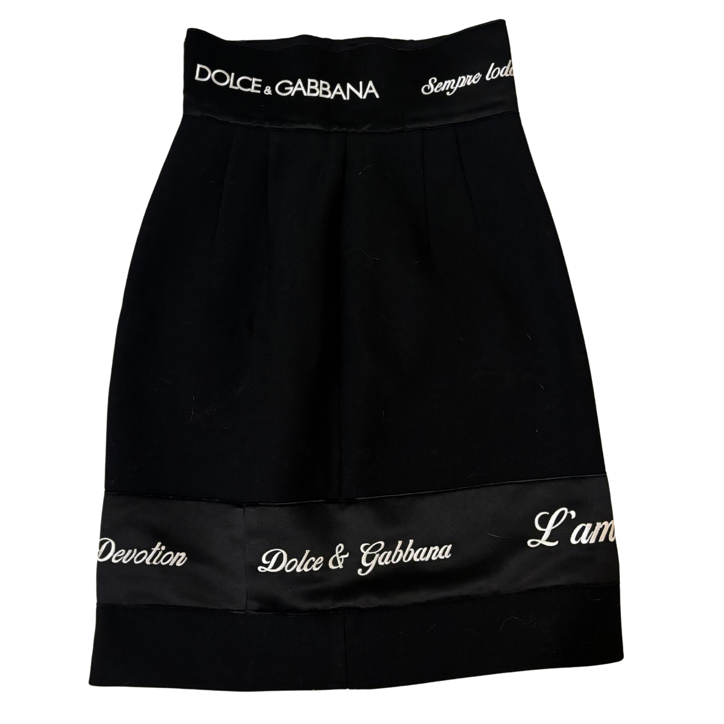 Dolce & Gabbana Black Midi Skirt