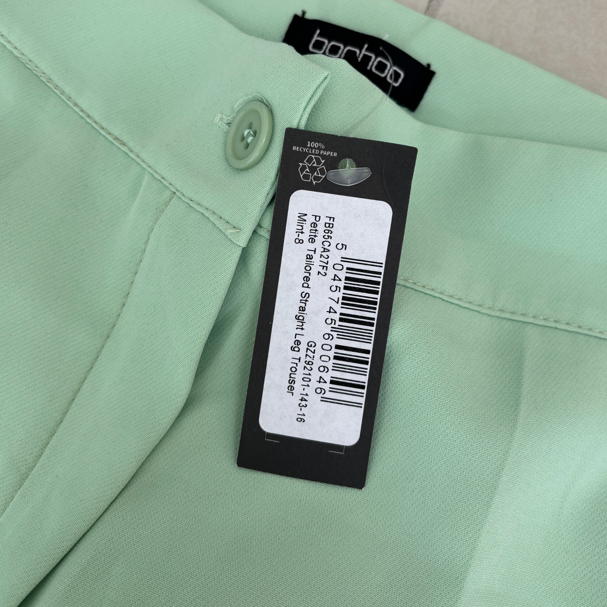 Boohoo Mint Tailored Trousers