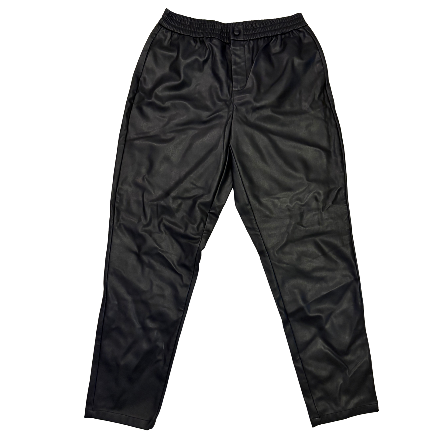 'Reserved' Black Leather Pants