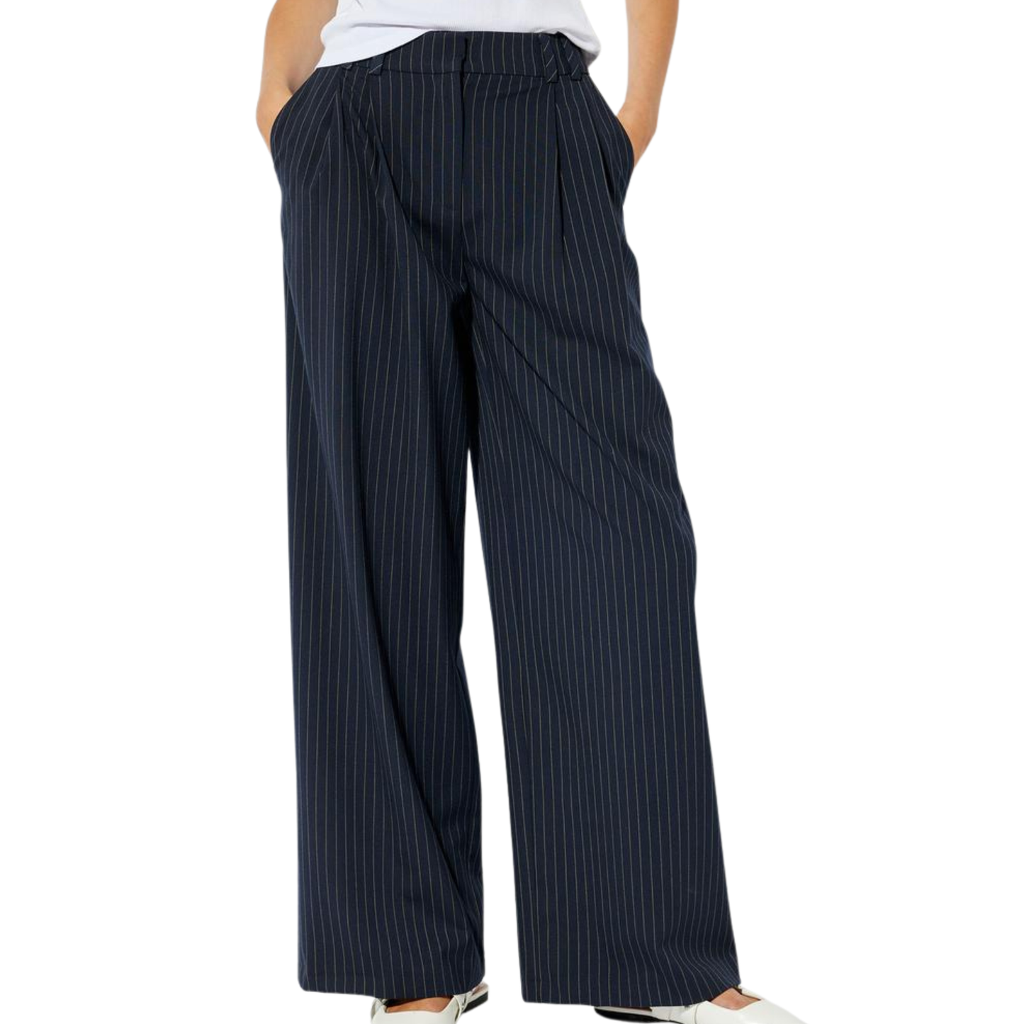 Koton Navy Pinstripe Trousers