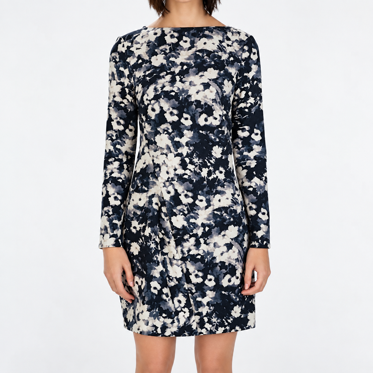 Zara Blurred Flower Print Mini Dress