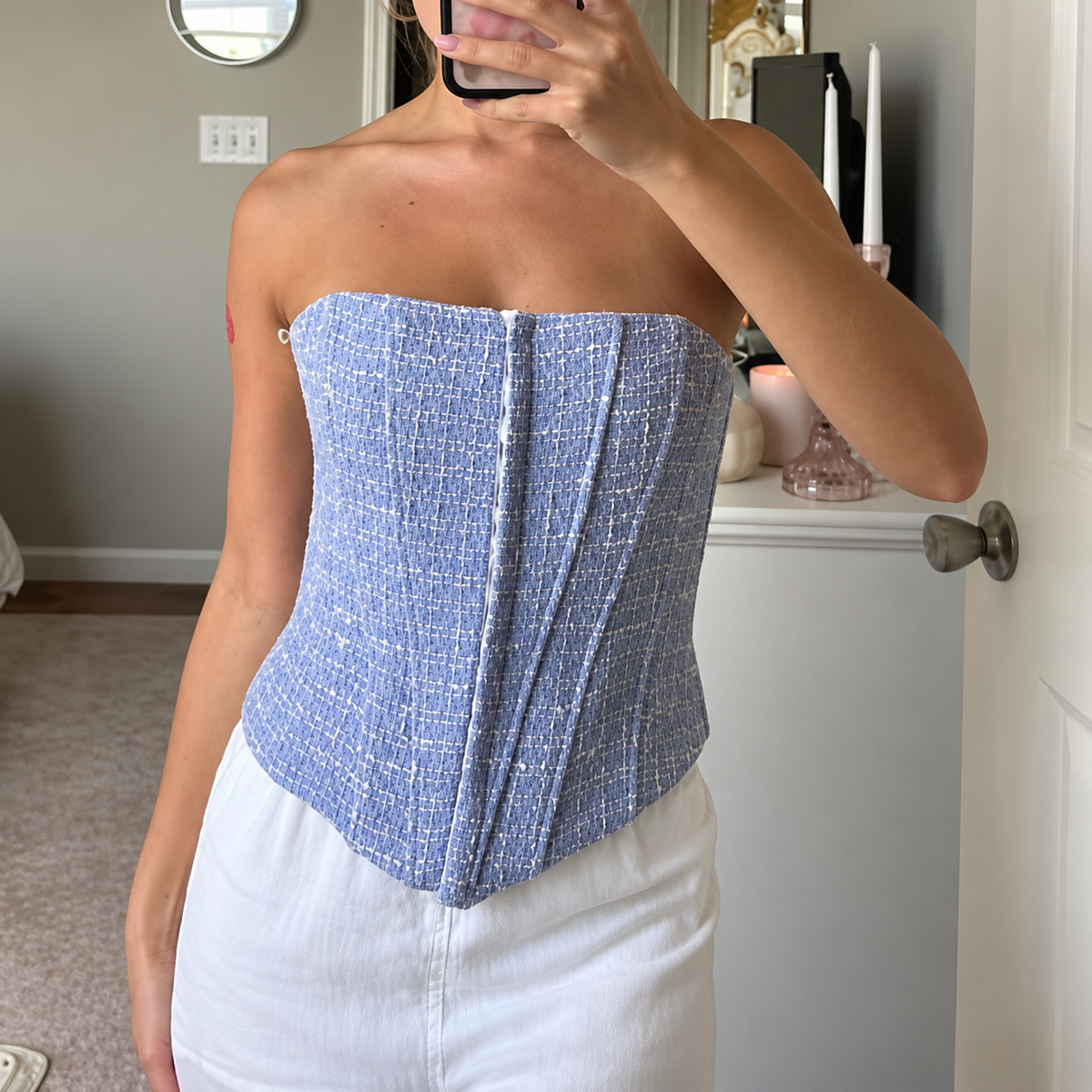 Zara Purple Woven Corset