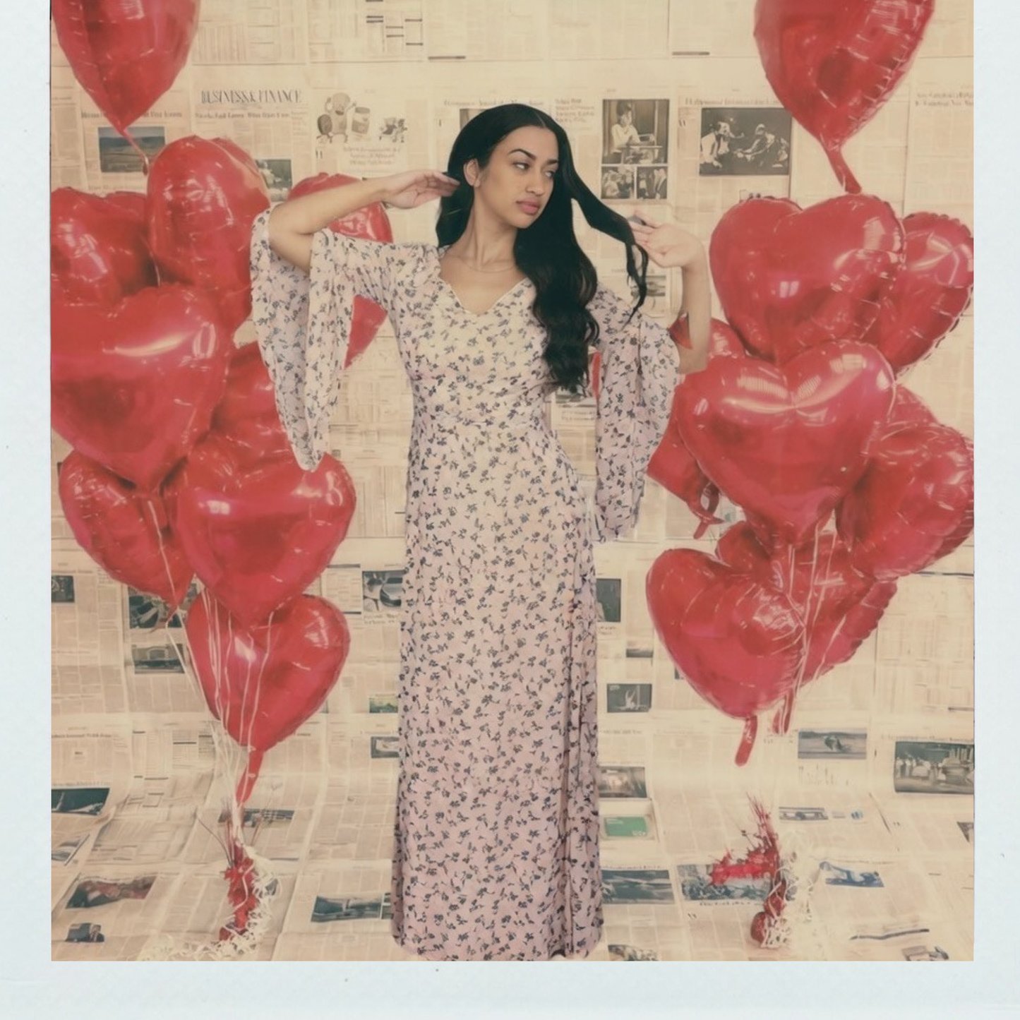 Mela London Pink Floral Maxi Dress