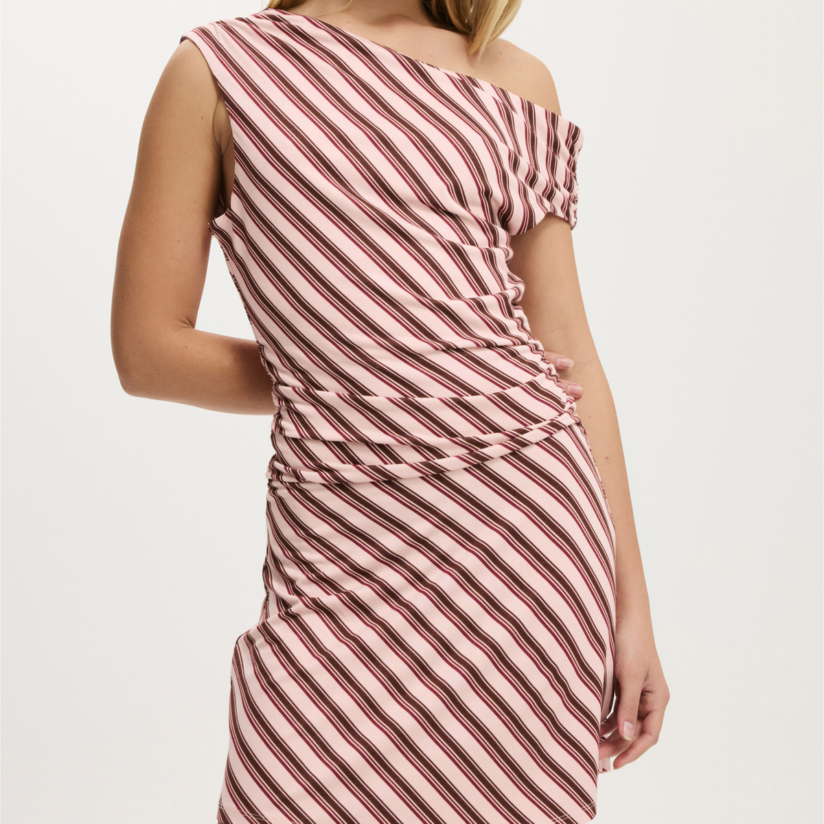 Cotton On Pink Striped Mini Dress