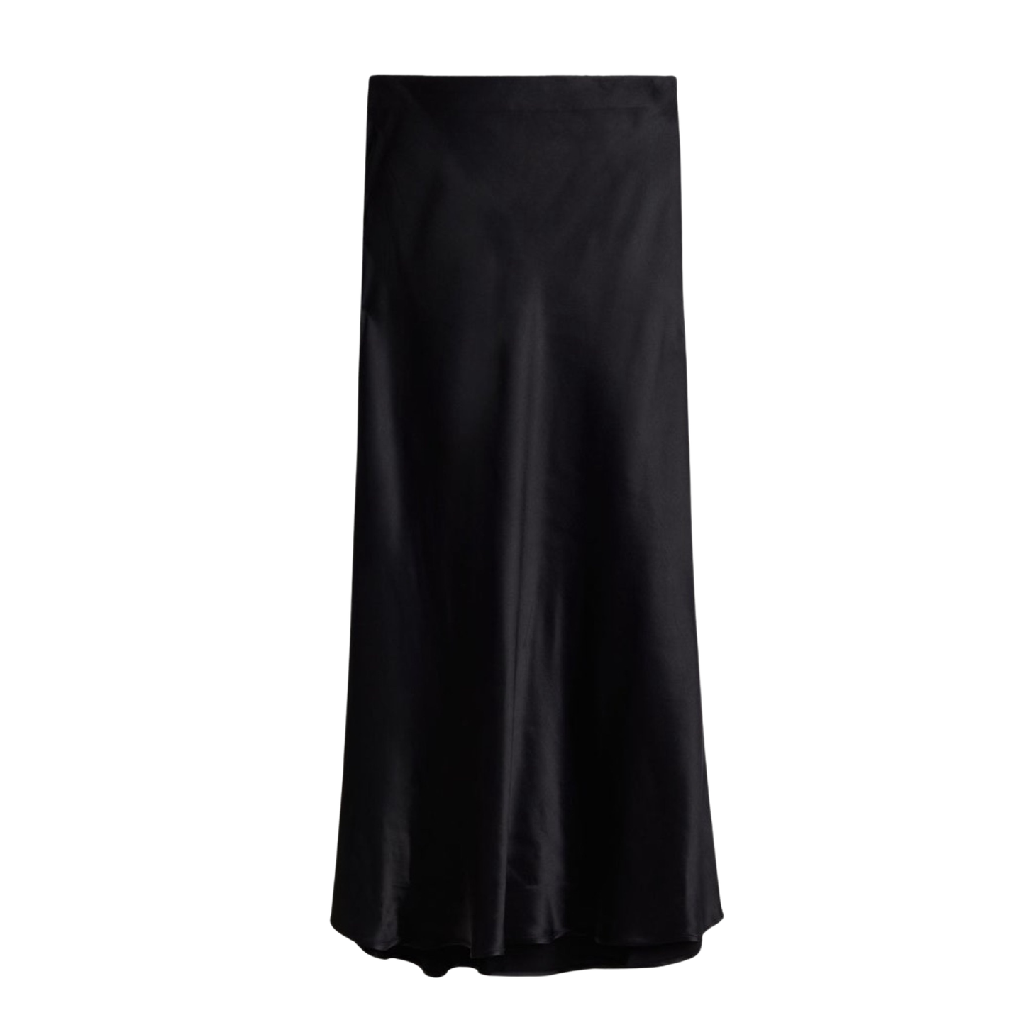 H&M Black Satin Skirt