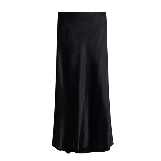 H&M Black Satin Skirt