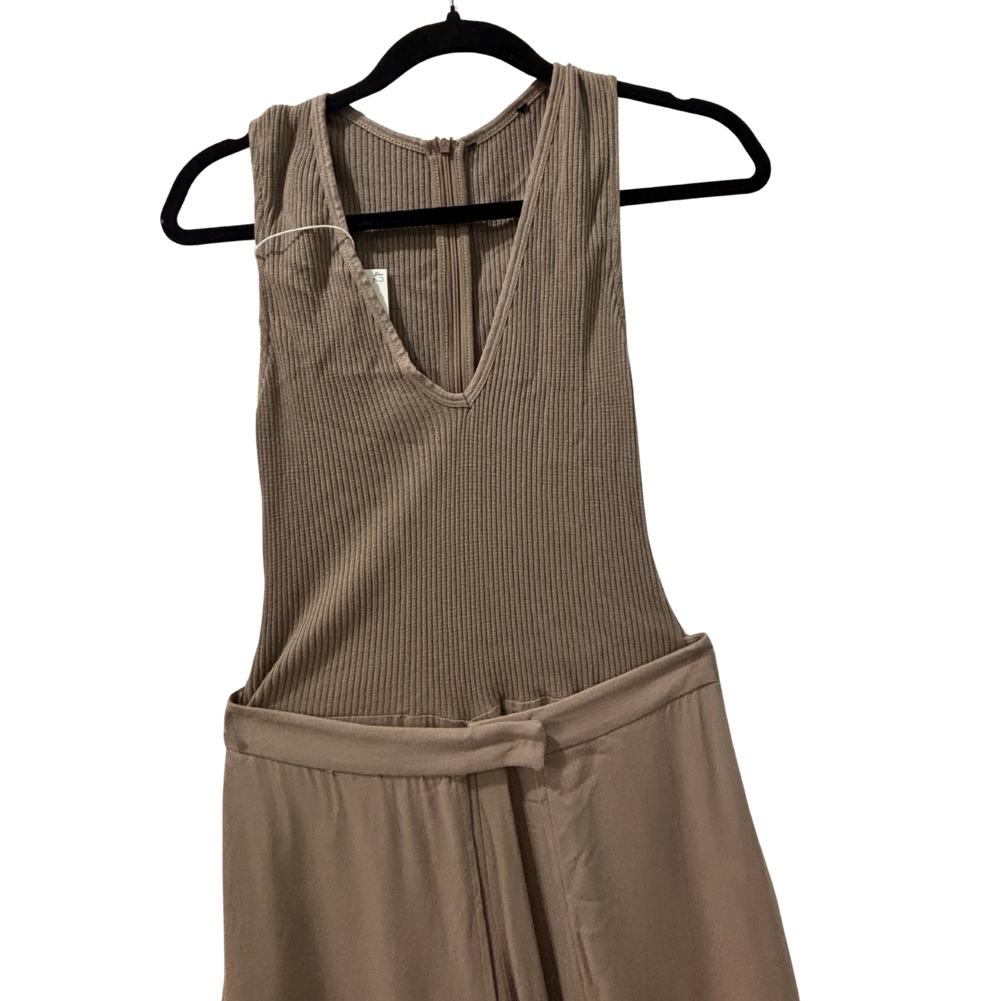 Zara Brown Wrap-Over Jumpsuit
