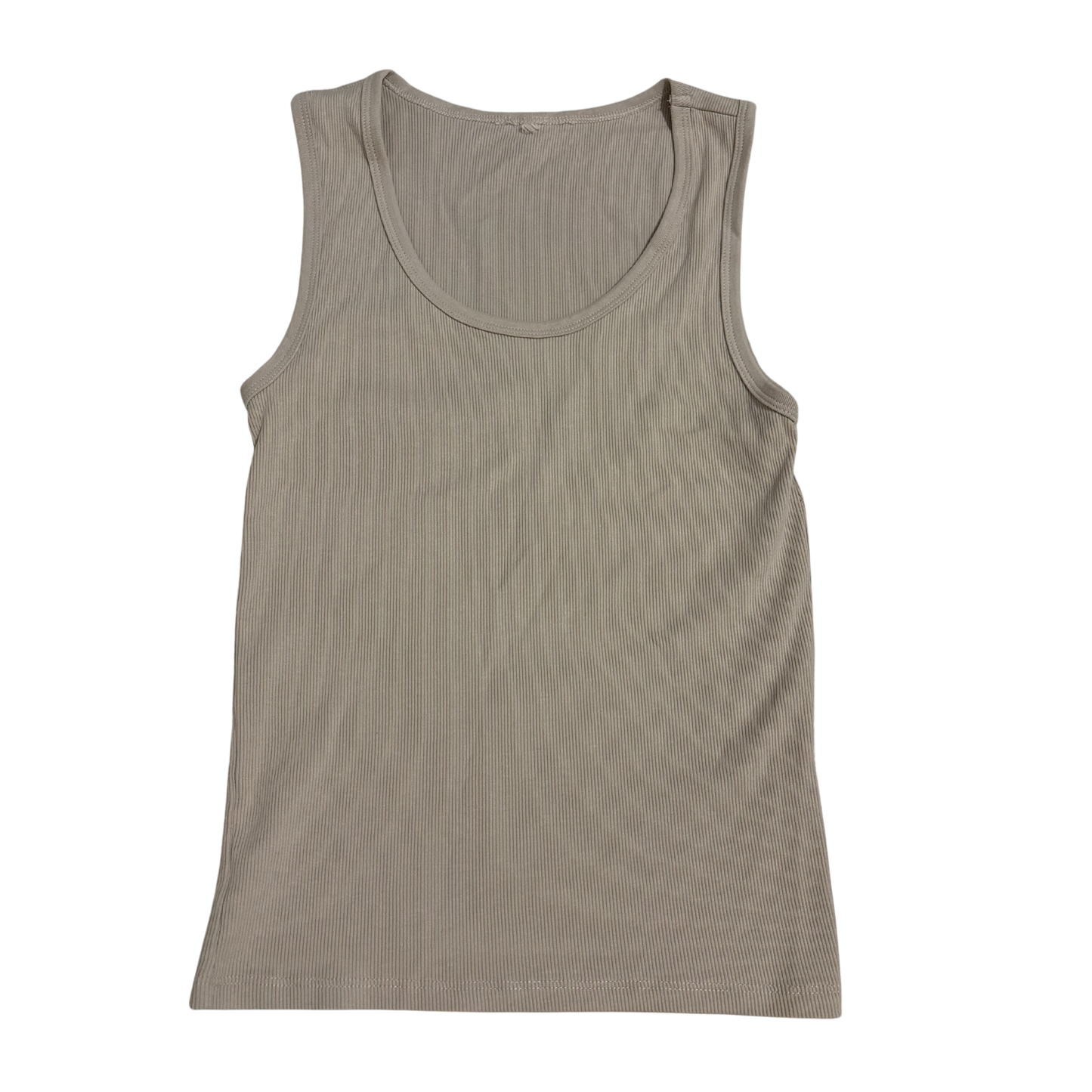 Zara Beige Ribbed Tank Top