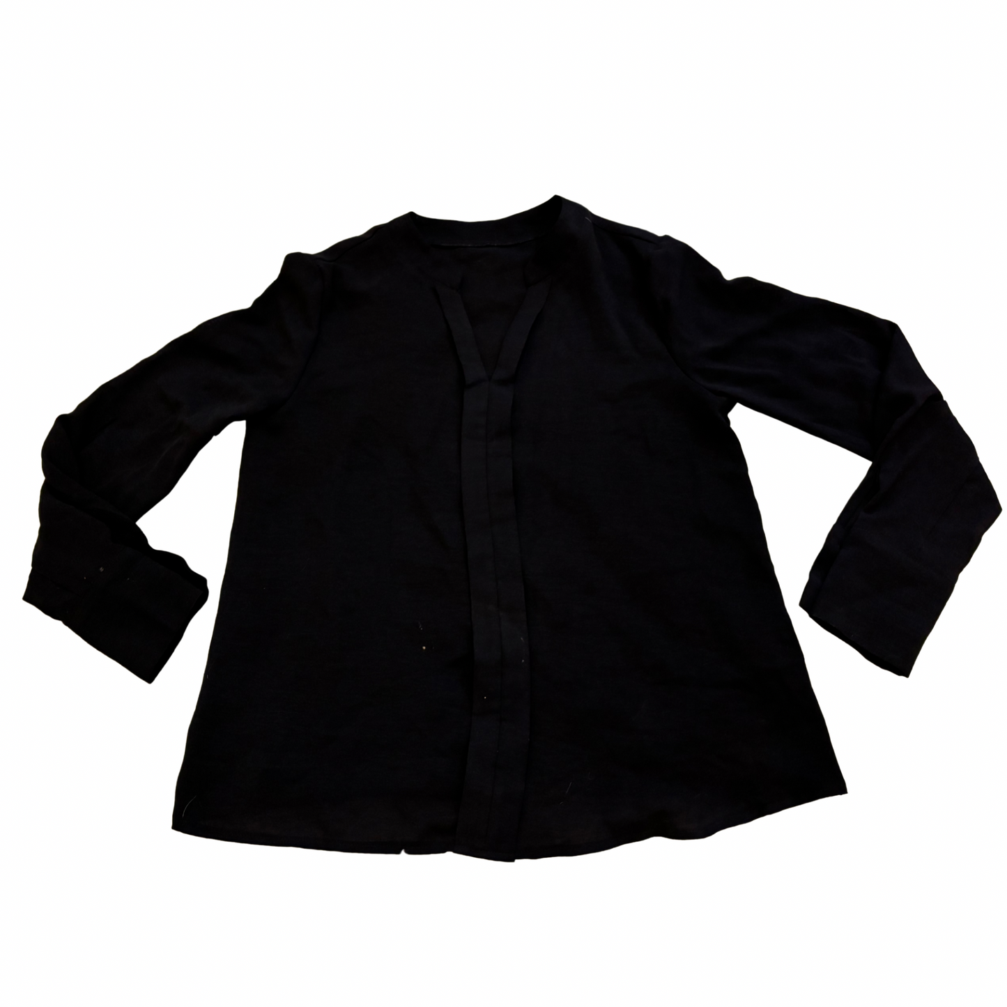 Black Long Sleeve V-Neck Shirt