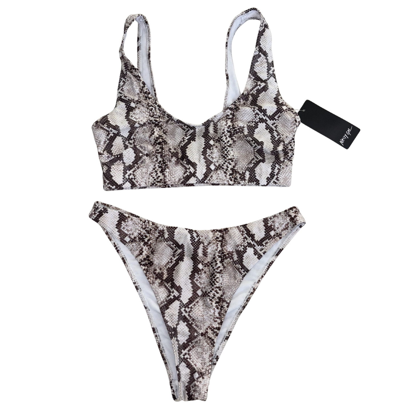 Nasty Gal Snake Print Bikini Set