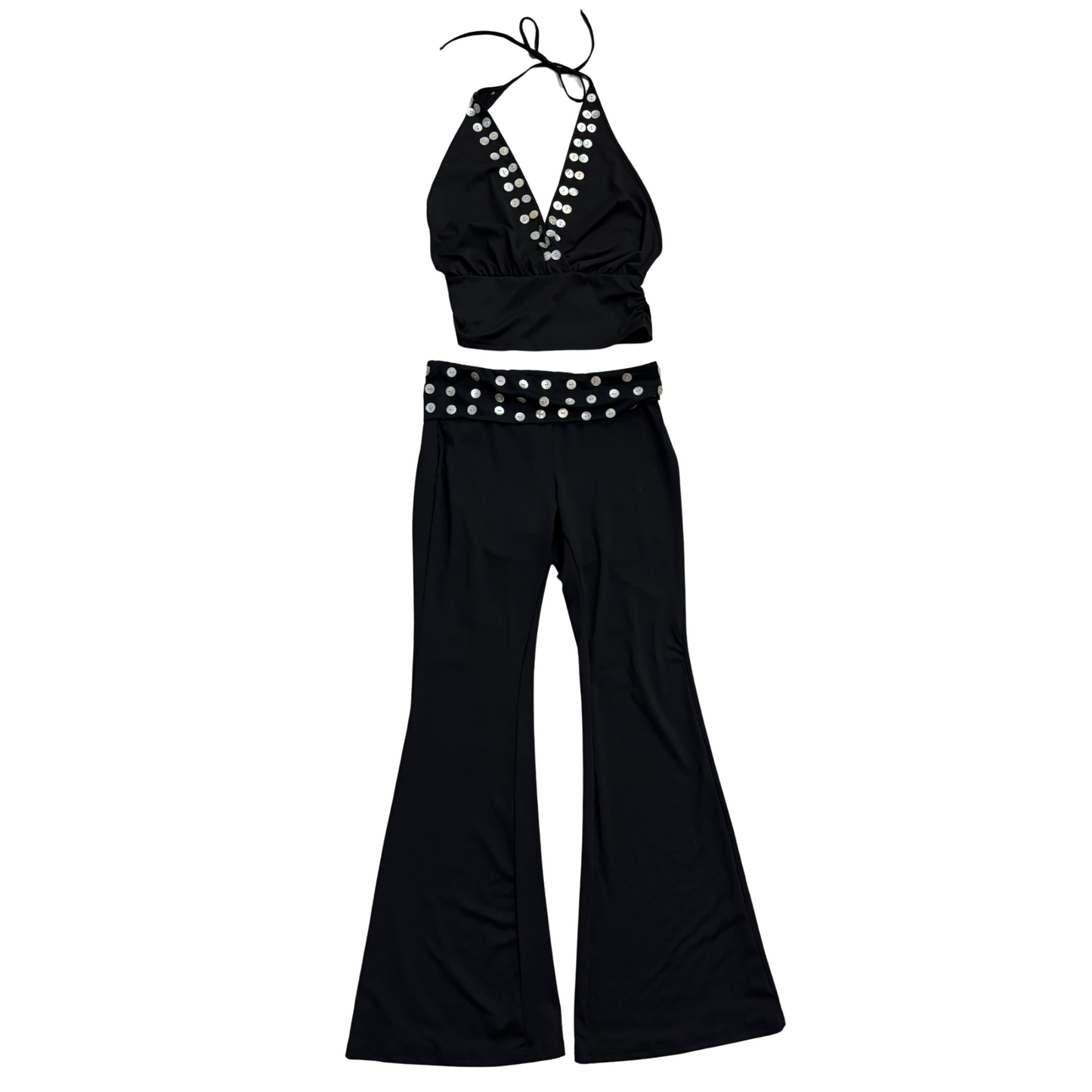 Missguided Black Button Detail Co-Ord