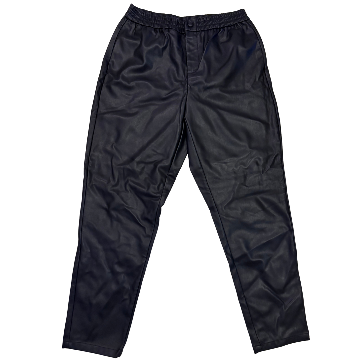 'Reserved' Black Leather Pants
