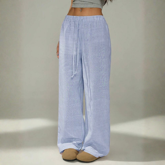 Striped Wide Leg Trousers
