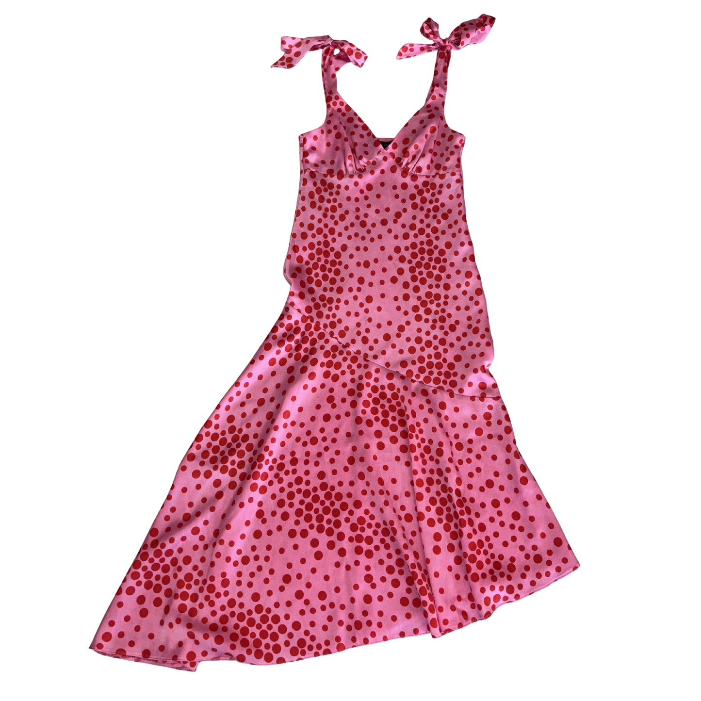 New Look Pink Spotted Midi Dress