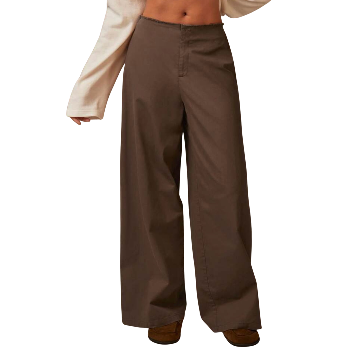 Brown Wide Leg Trousers