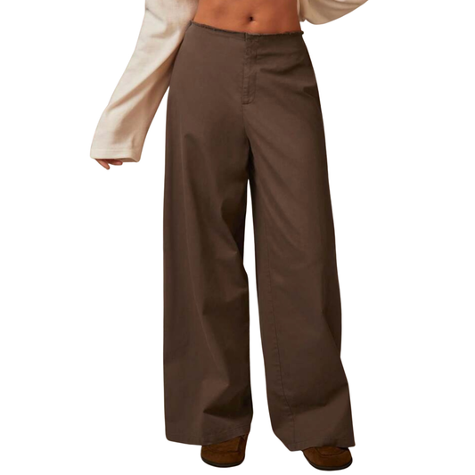 Brown Wide Leg Trousers