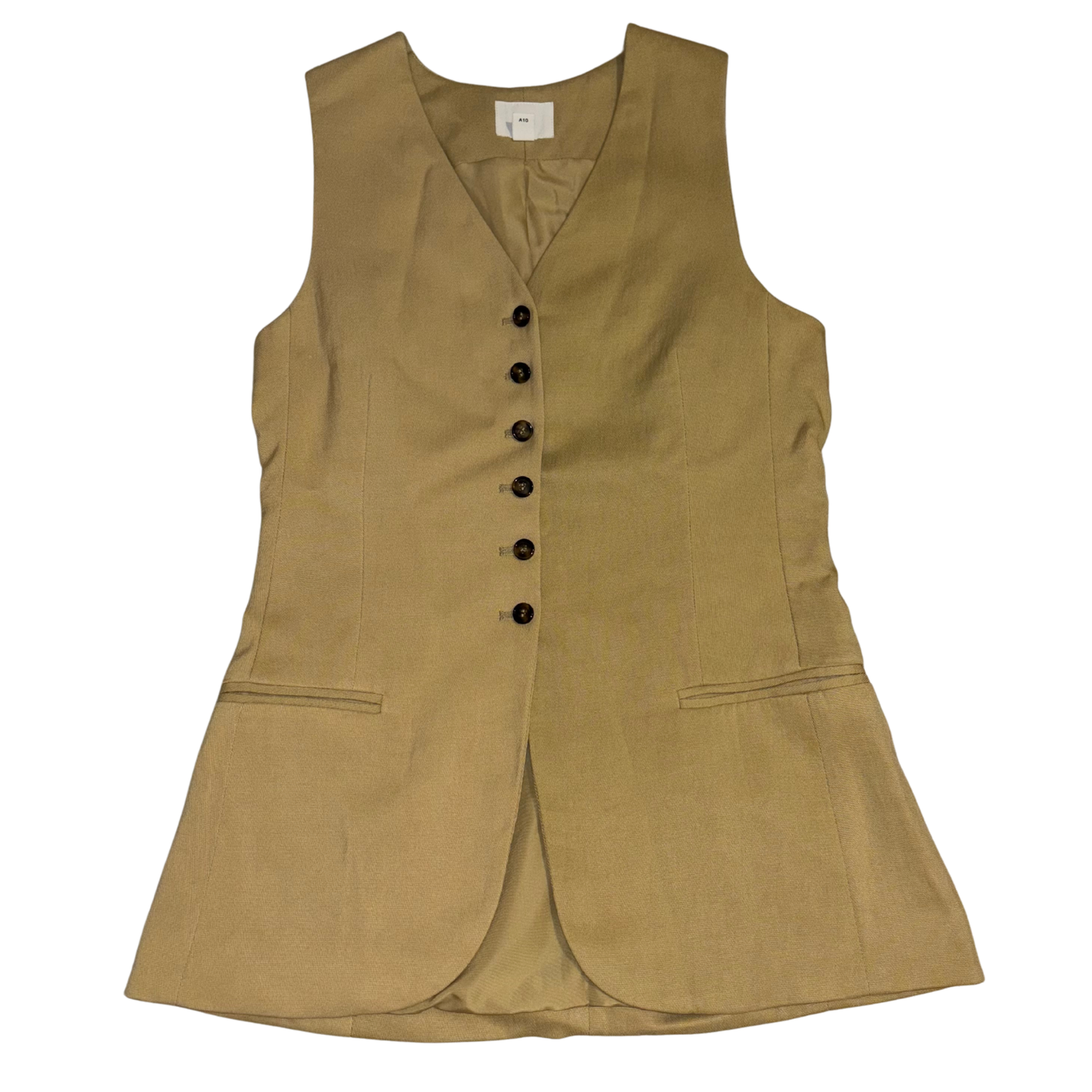 H&M Nude Button Up Waistcoat