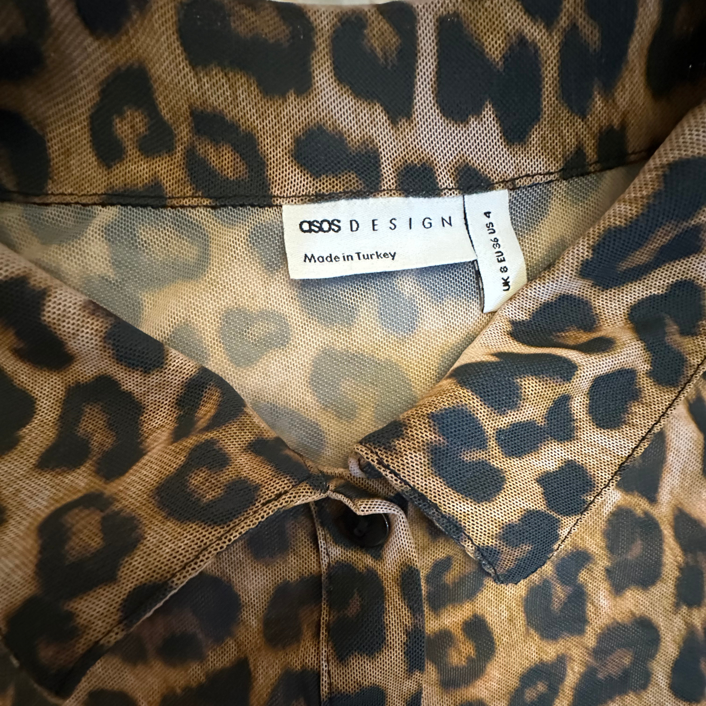 ASOS Sheer Leopard Print Shirt