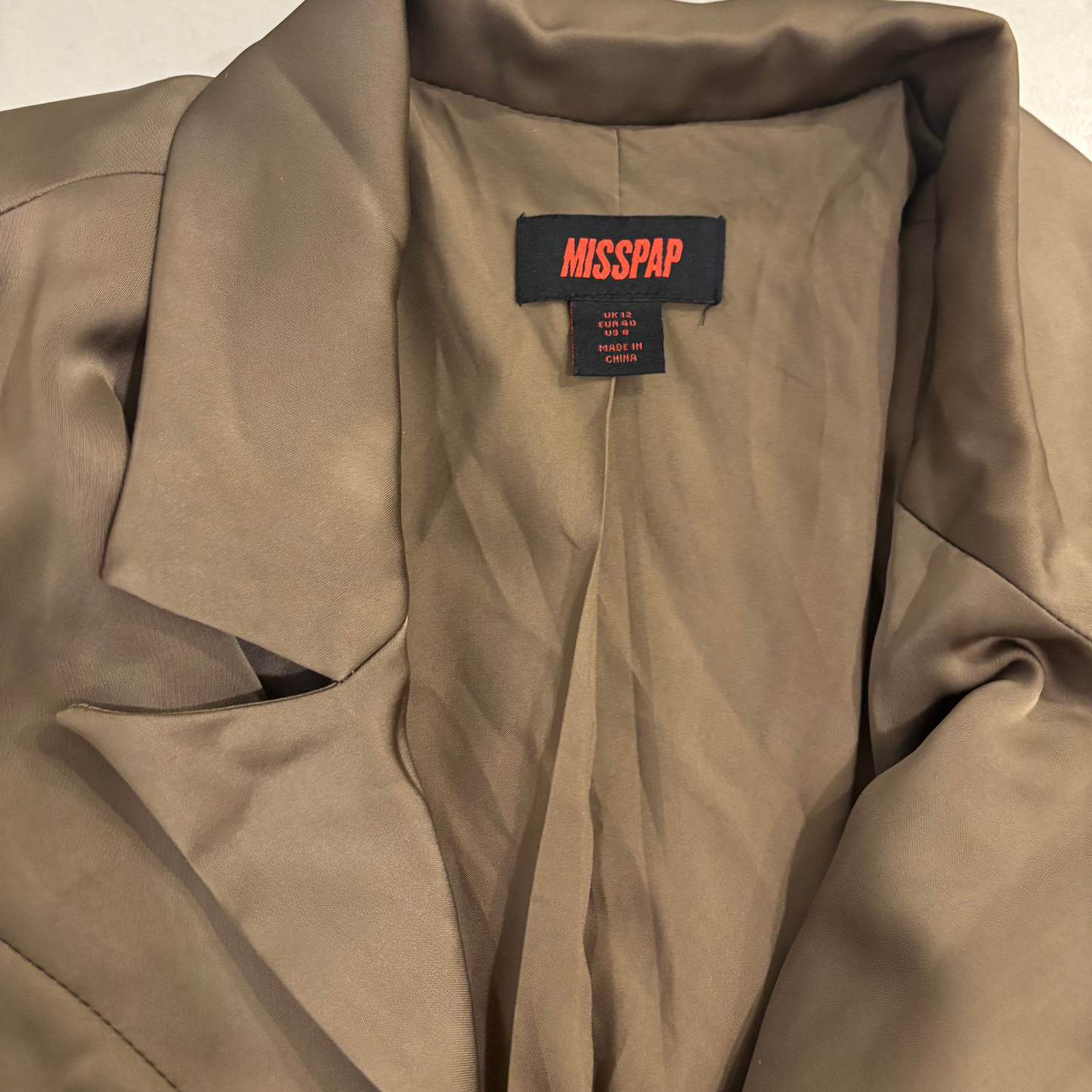 Misspap Brown Satin Blazer