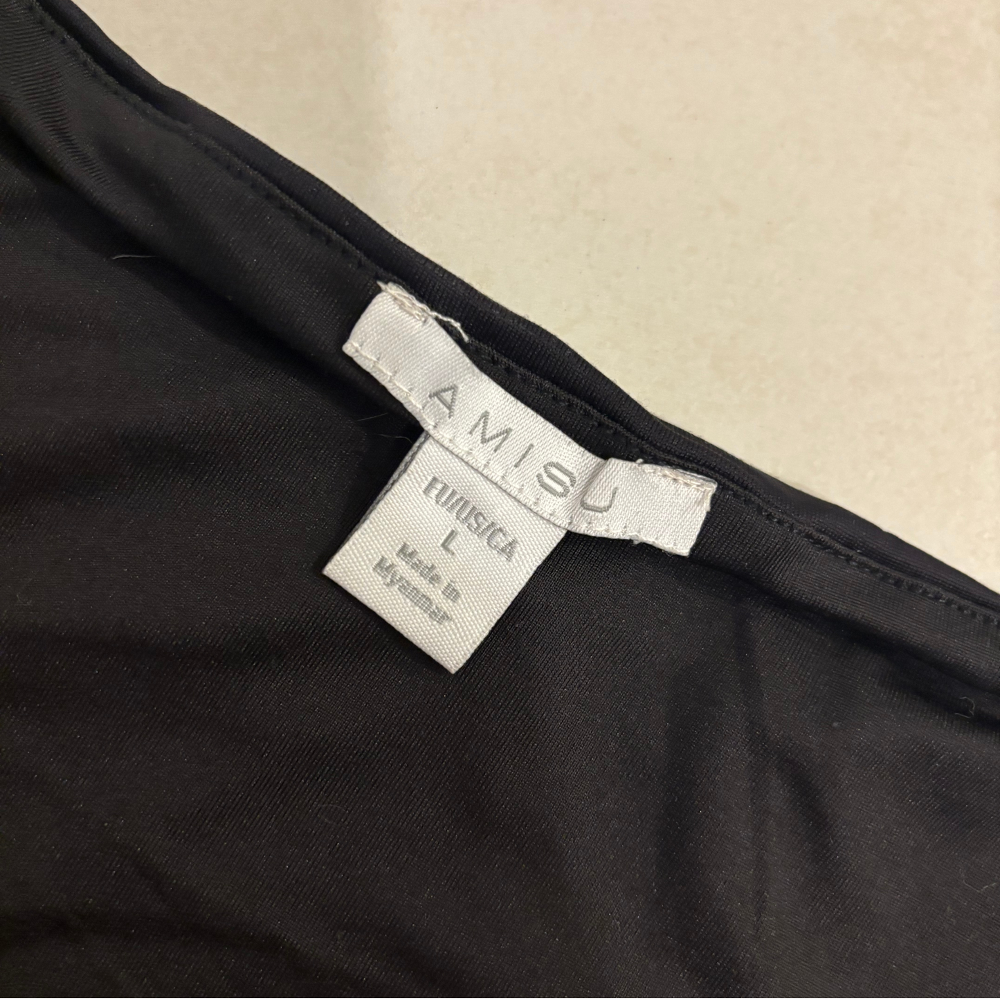 Amisu Black Slinky Tank Top