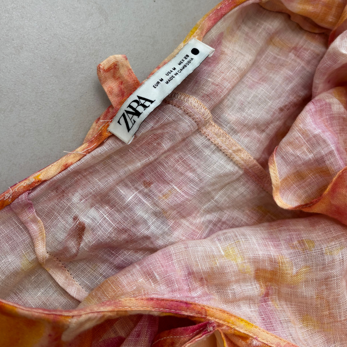 Zara Floral Cut Out Maxi Dress
