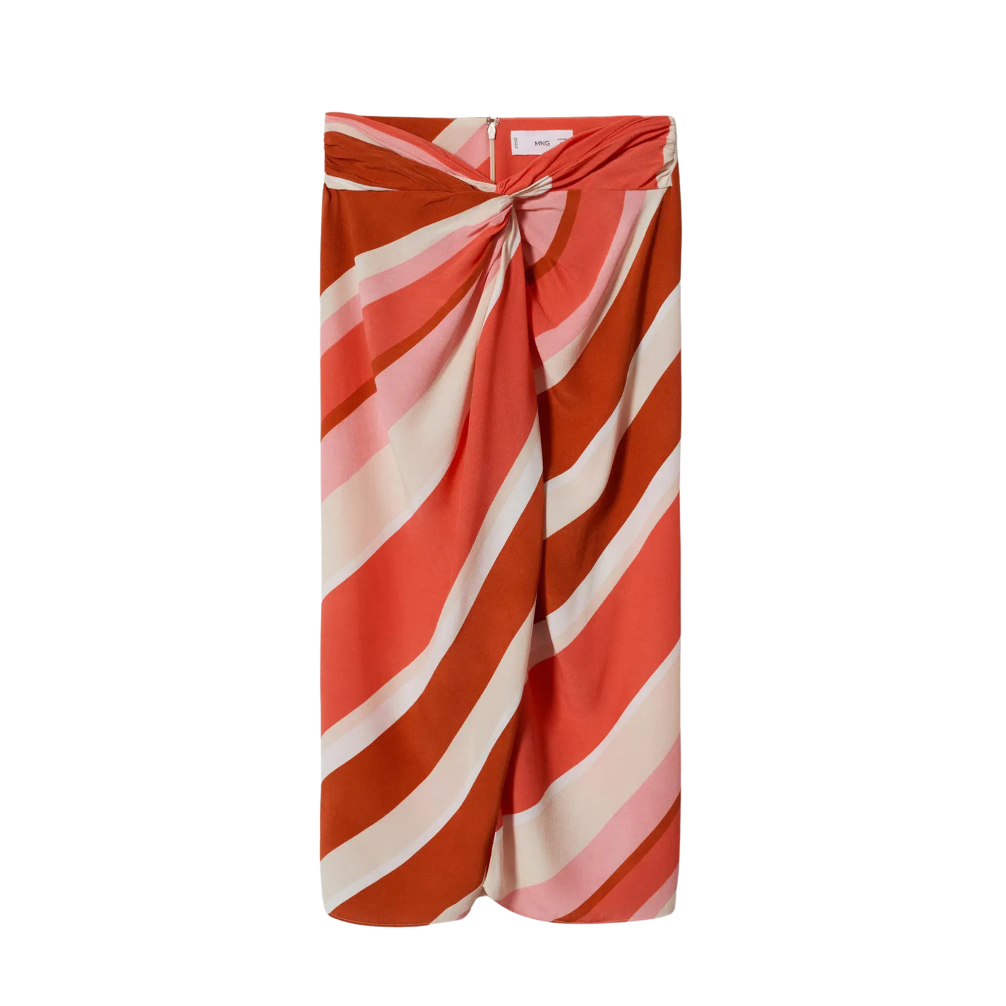 Mango Pink & Orange Striped Skirt