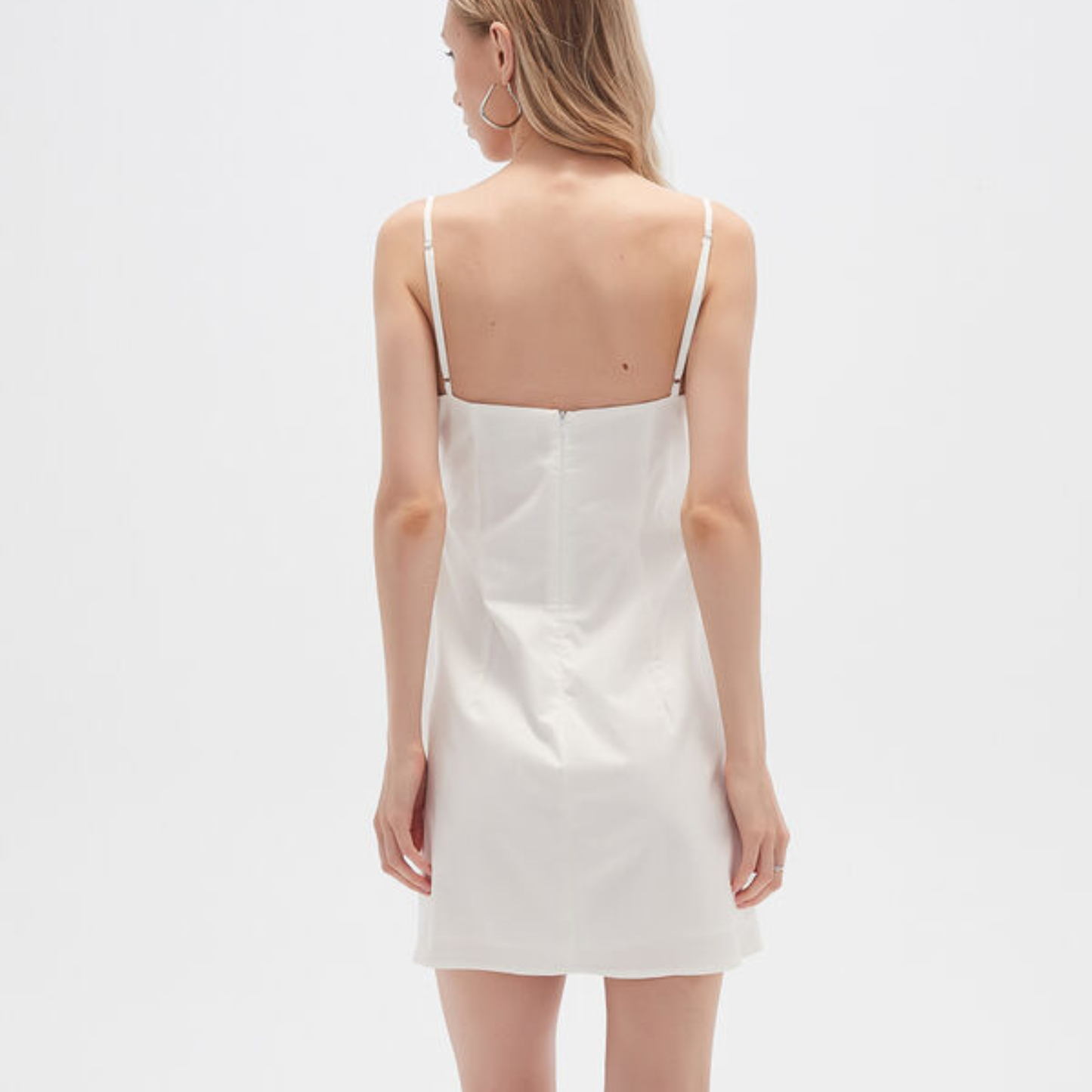 Zara White Floral Detail Mini Dress