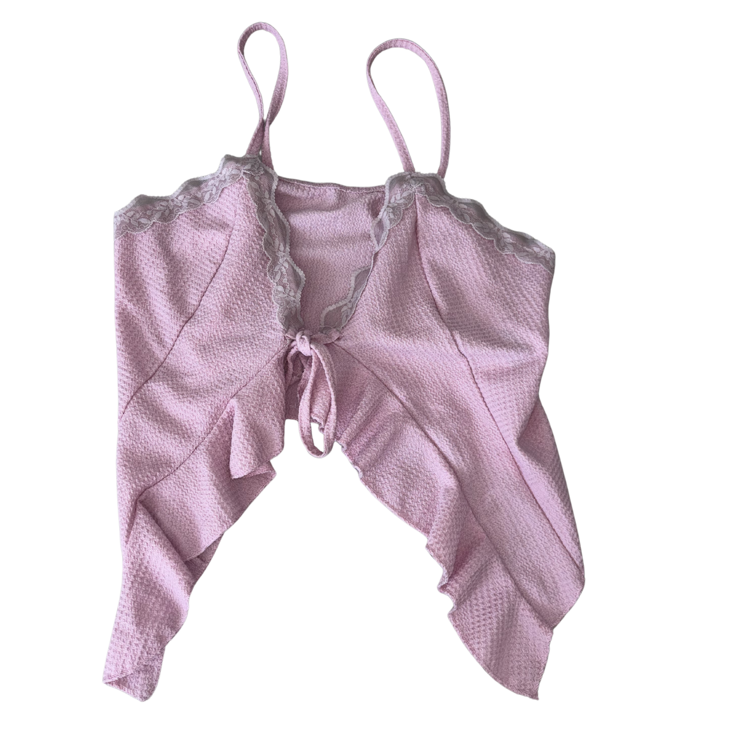 Pink Tie Front Top