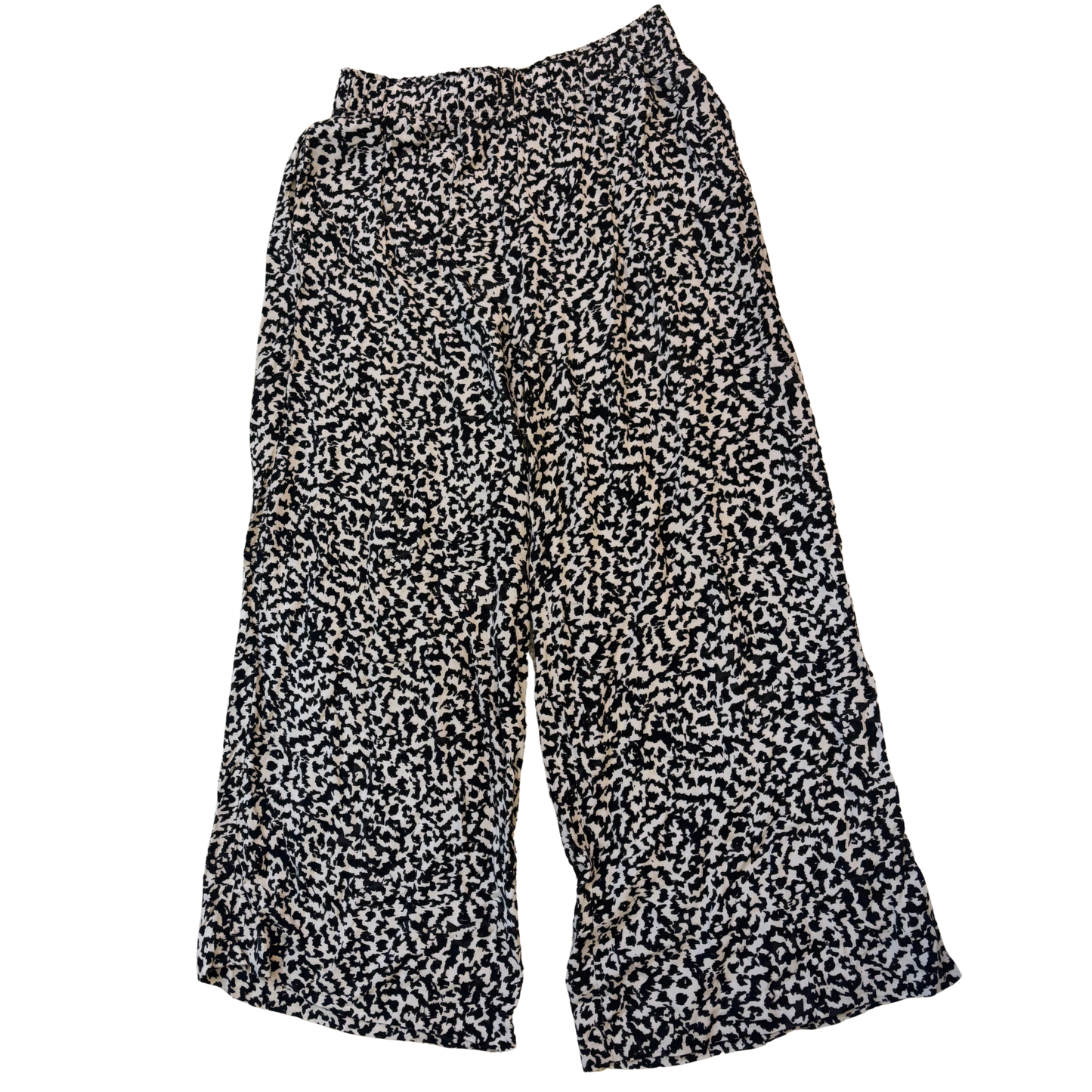 H&M Black & White Abstract Print Culottes