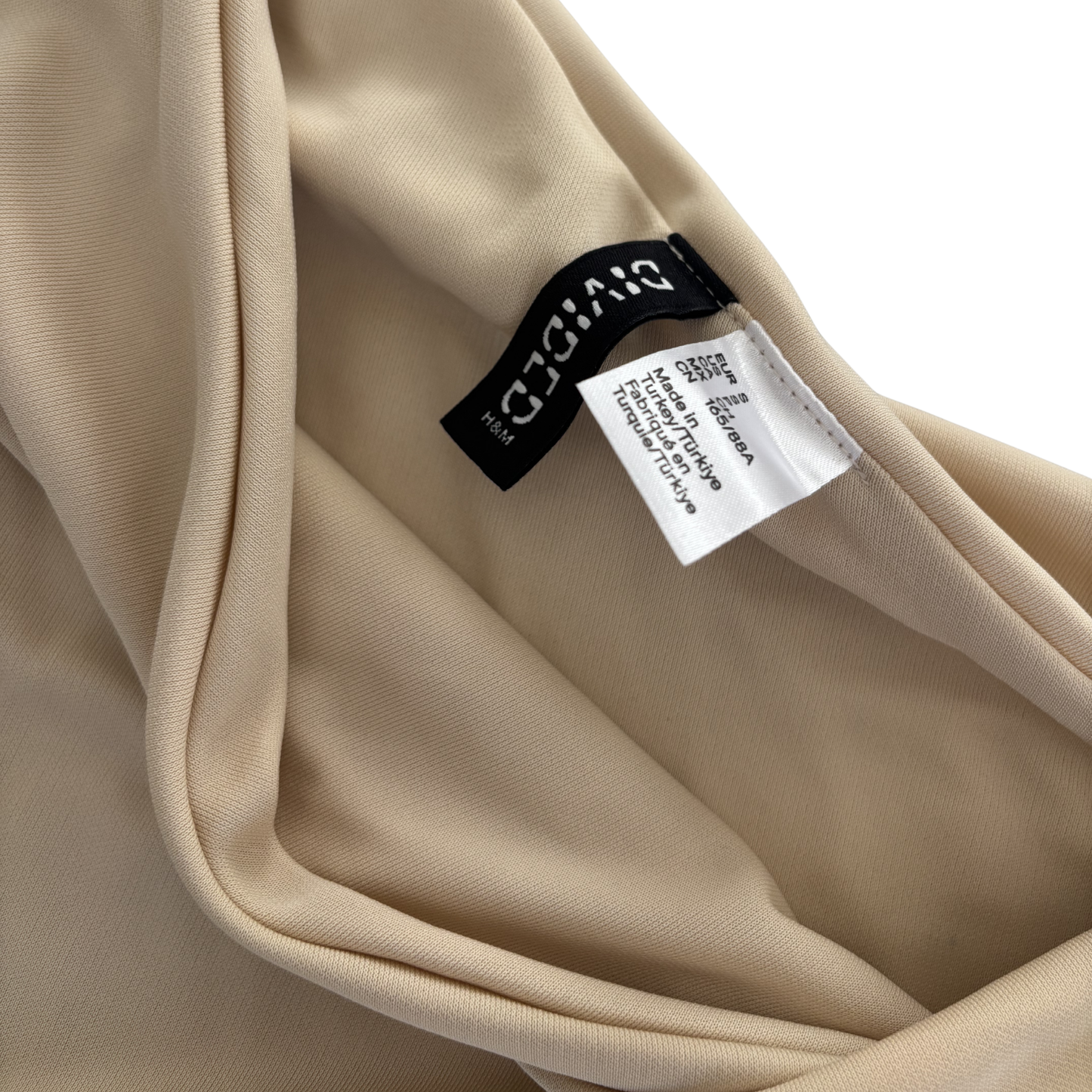 H&M Beige One Shoulder Top