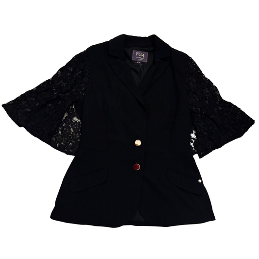 Black Lace Sleeve Blazer