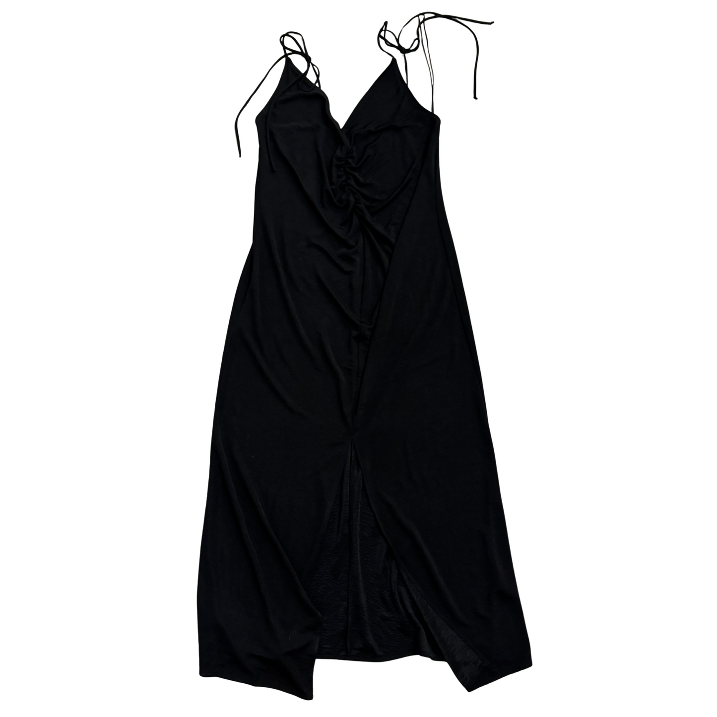 Zara Black Satin Midi Dress