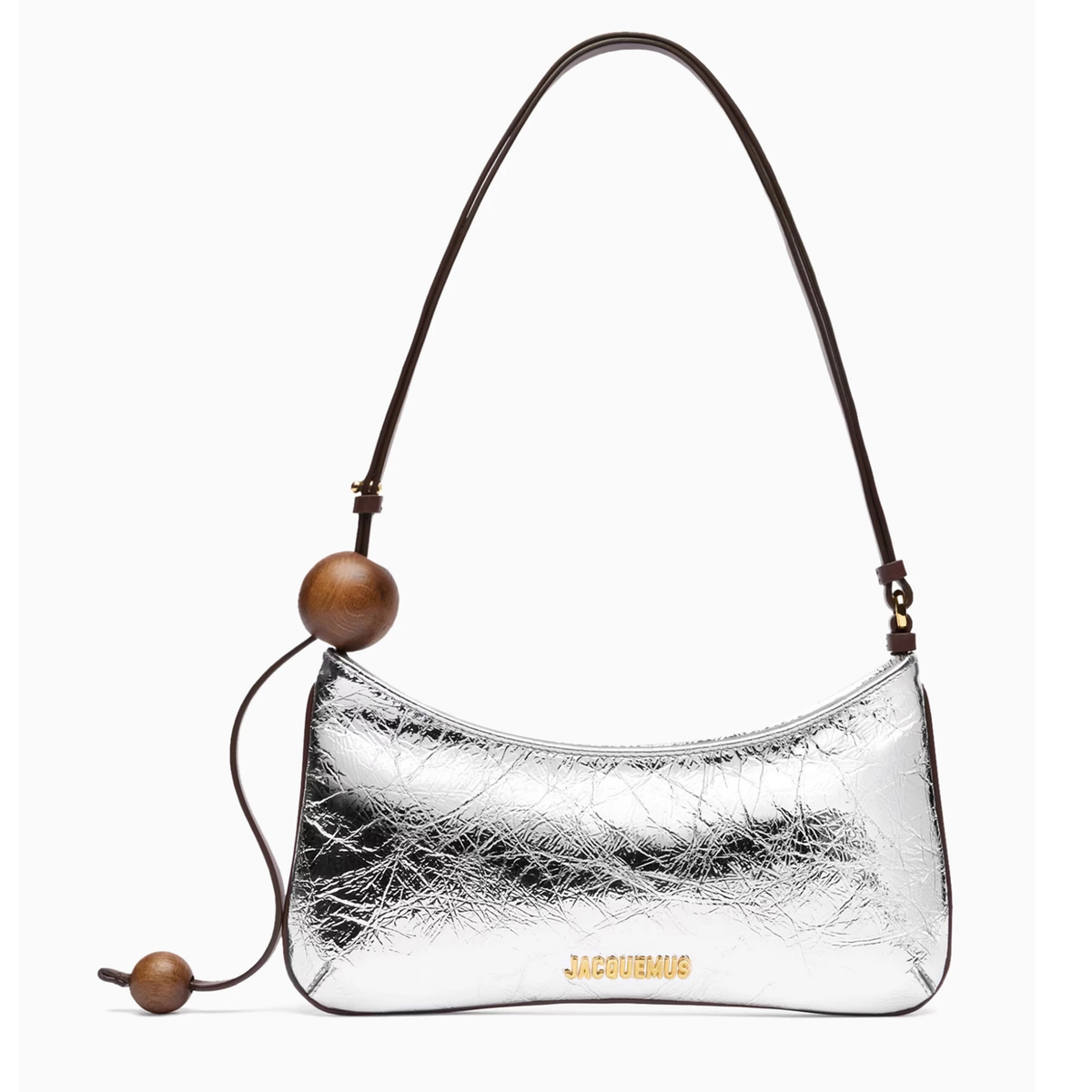 Silver ‘J’ Crackle Shoulder Bag