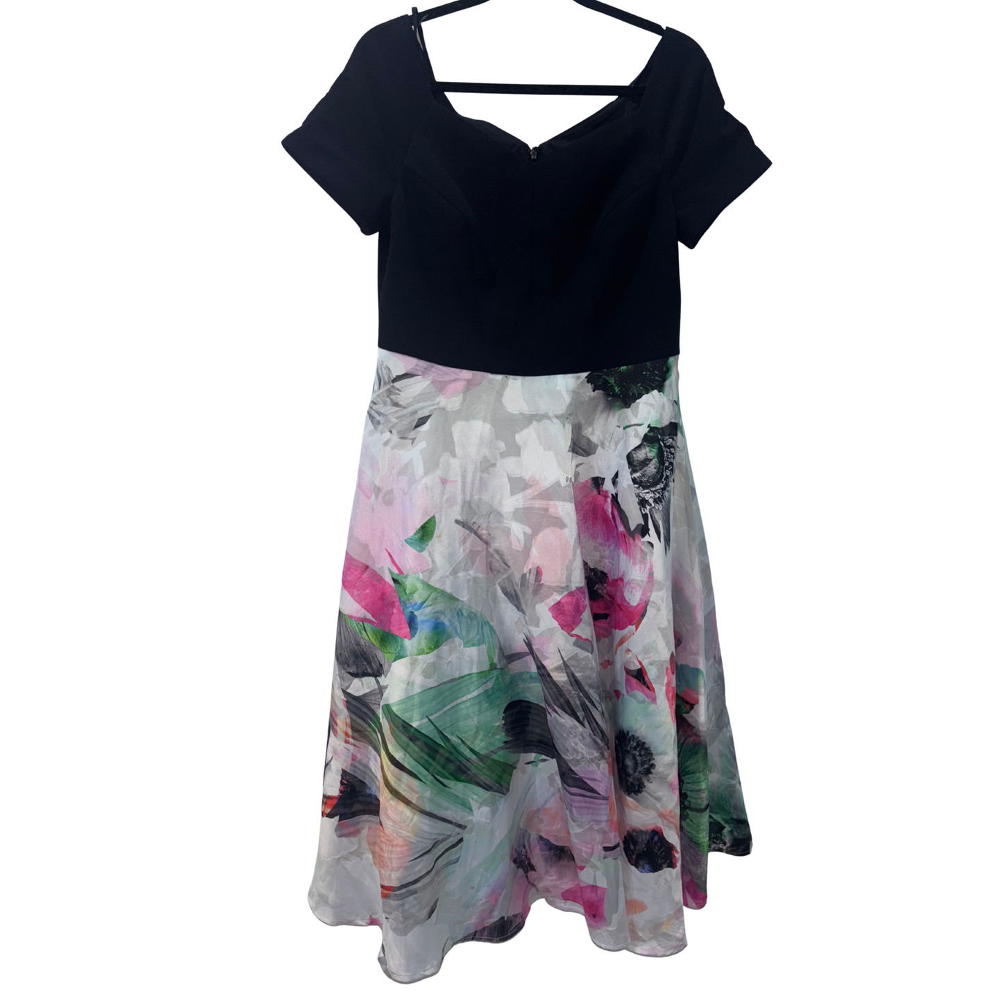 Coast Black Floral Midi Dress