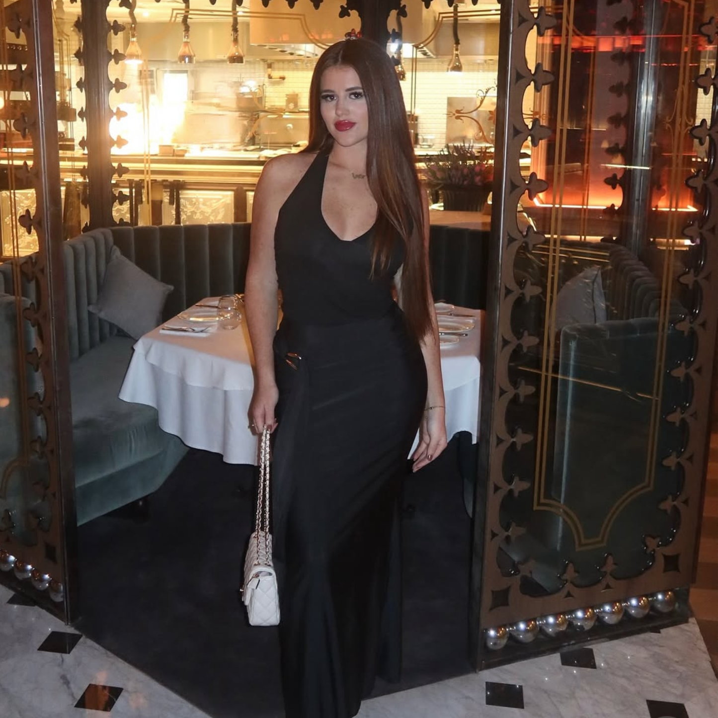 Black Slinky Maxi Skirt