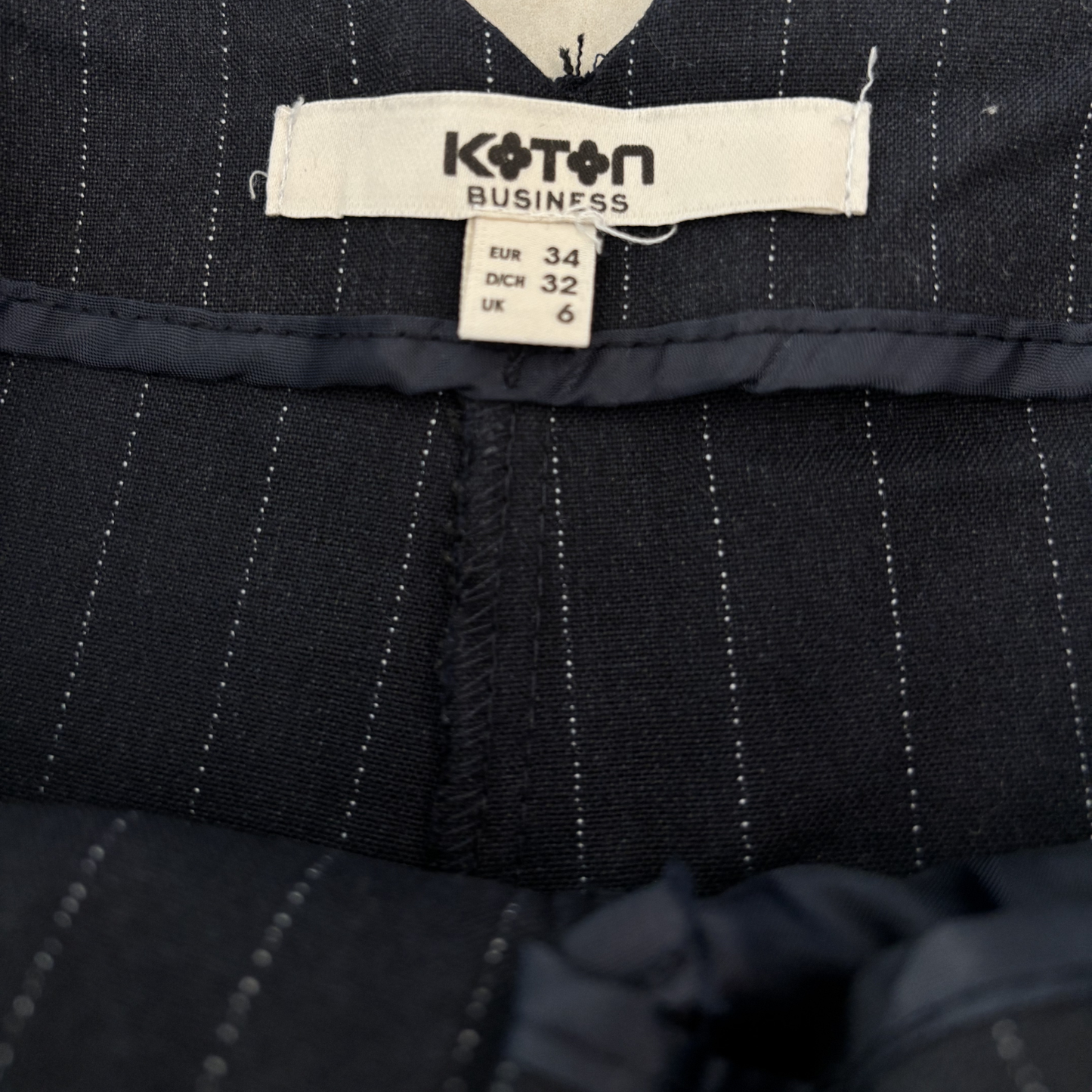 Koton Navy Pinstripe Trousers