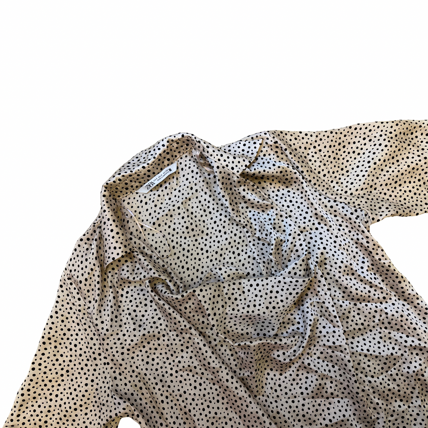 Zara Satin Polka Dot Blouse