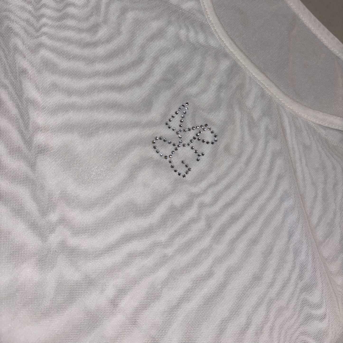 Missguided White Mesh Top