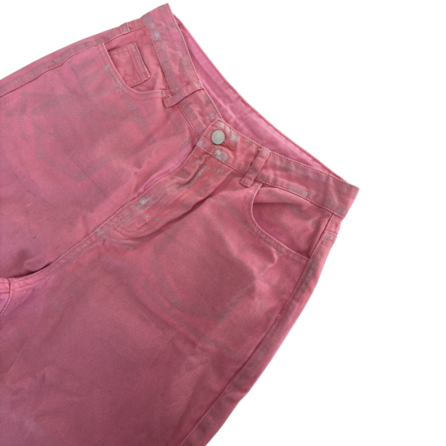 Pink Wide Leg Jeans