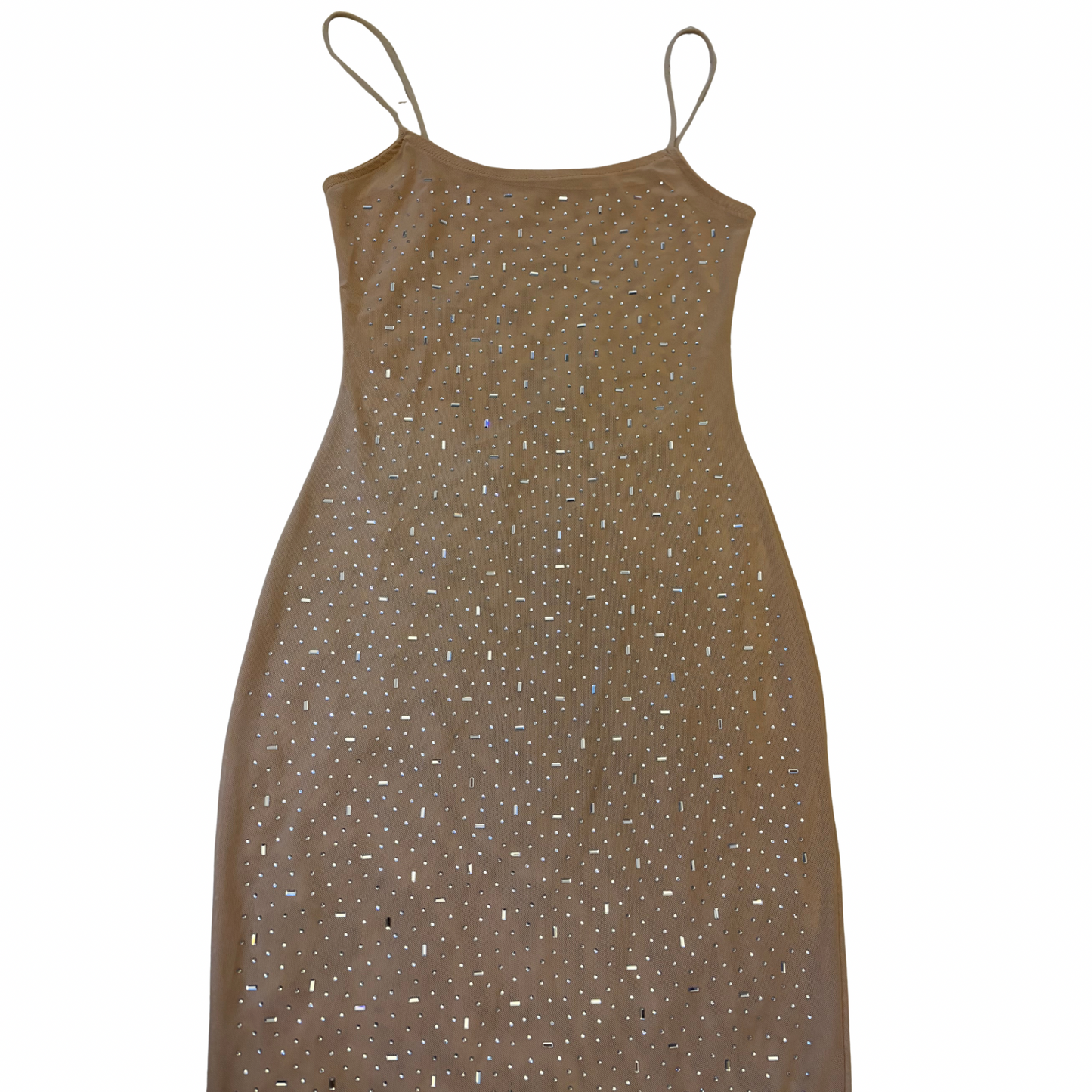 Sheer Mesh Embellished Maxi Dress