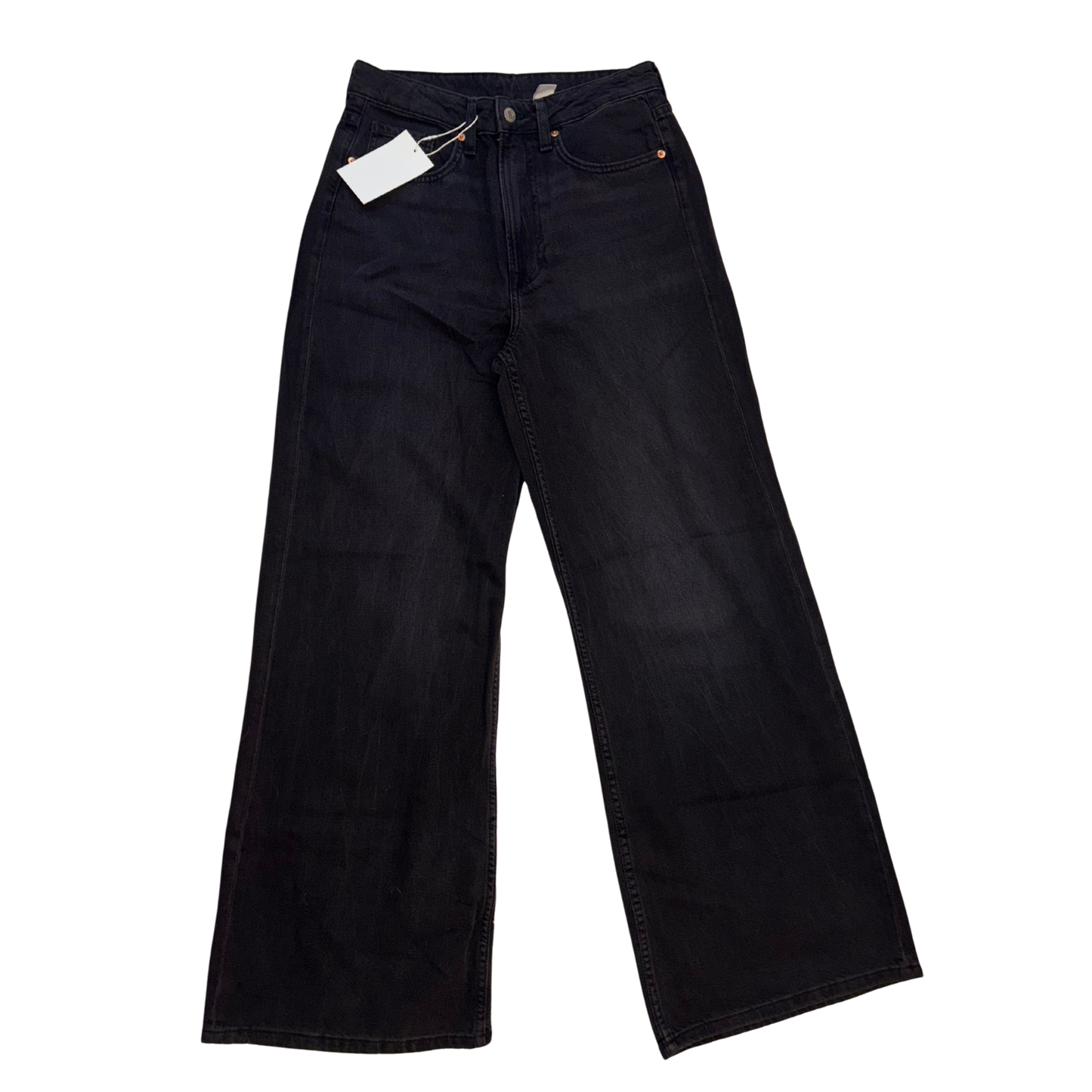 H&M Black Wide Leg High Waisted Jeans