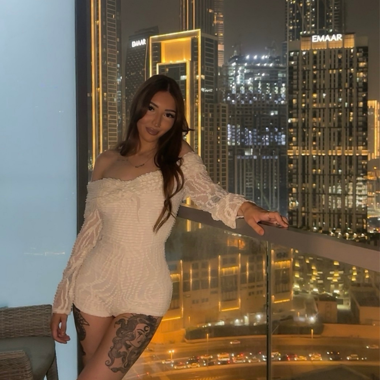 EGO White Textured Playsuit