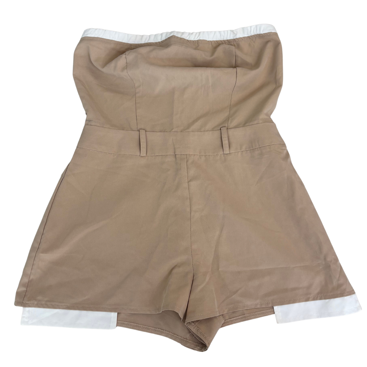 Boohoo Nude Tailored Playsuit