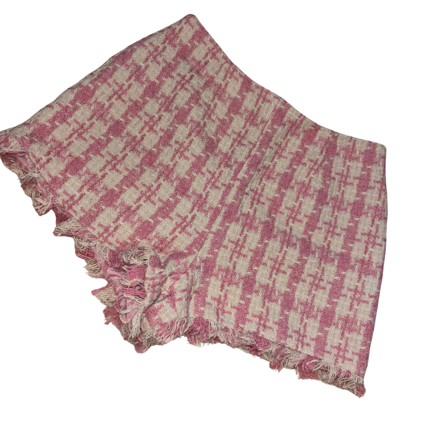 Missguided Pink Tweed Shorts