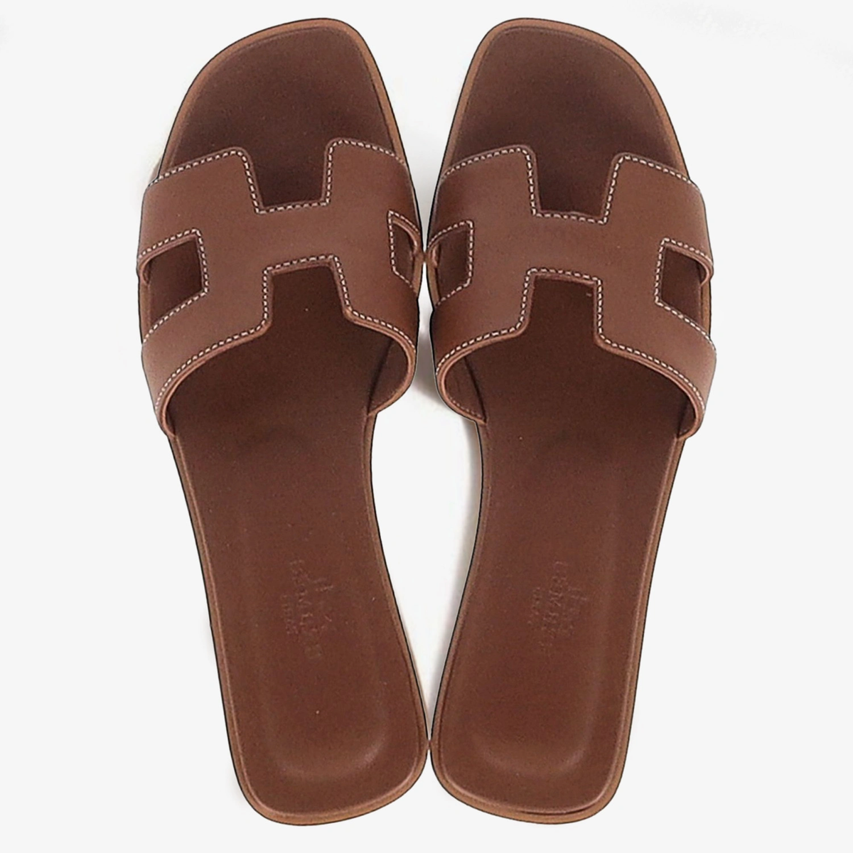 Hermes Oran Brown Sandals