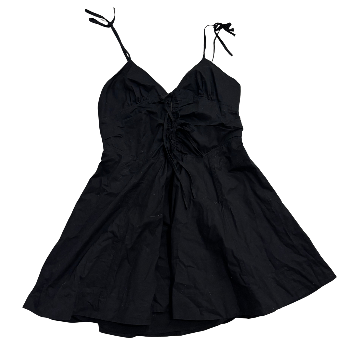 Zara Black Bow Tie Front Mini Dress