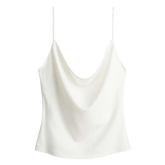 Zara White Cowl Neck Top